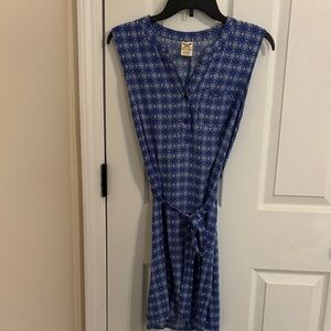 Faded Glory Blue Geometric Mini Dress